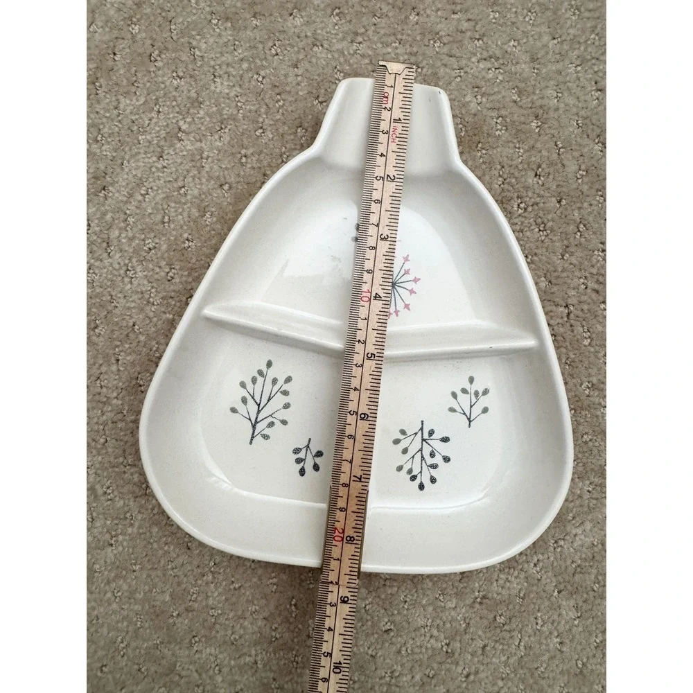 FRANCISCAN Vintage Starburst Floral Relish Dish Divided Serving Tray California